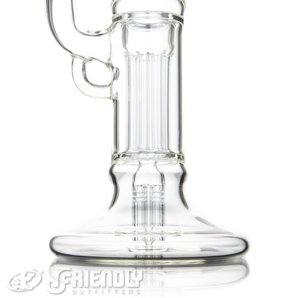 Sovereignty Glass Hollow Foot 4 Arm Pillar w/Crushed Opal Accents