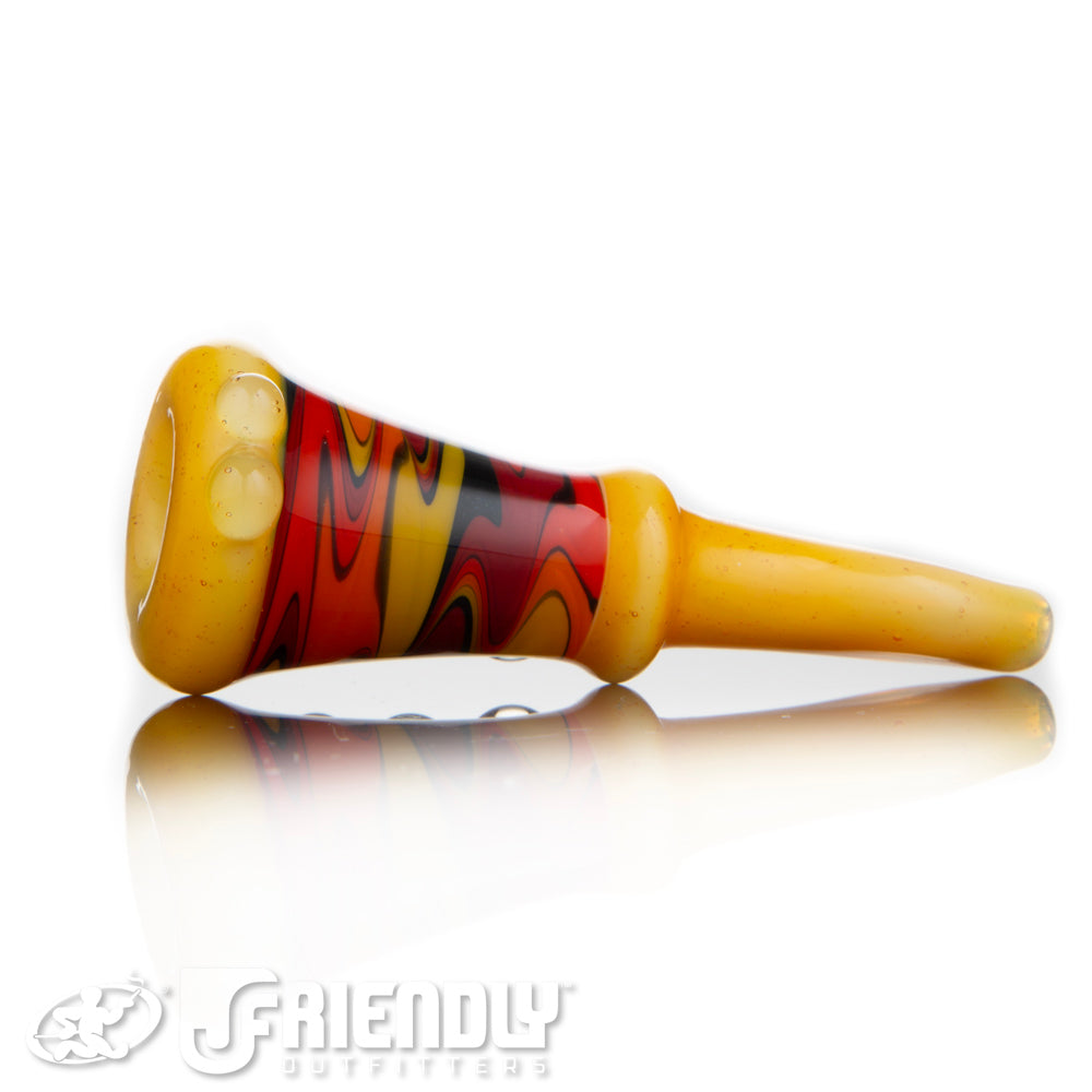 Fat Bottom Glass Yellow and Orange Re WIg Chillum