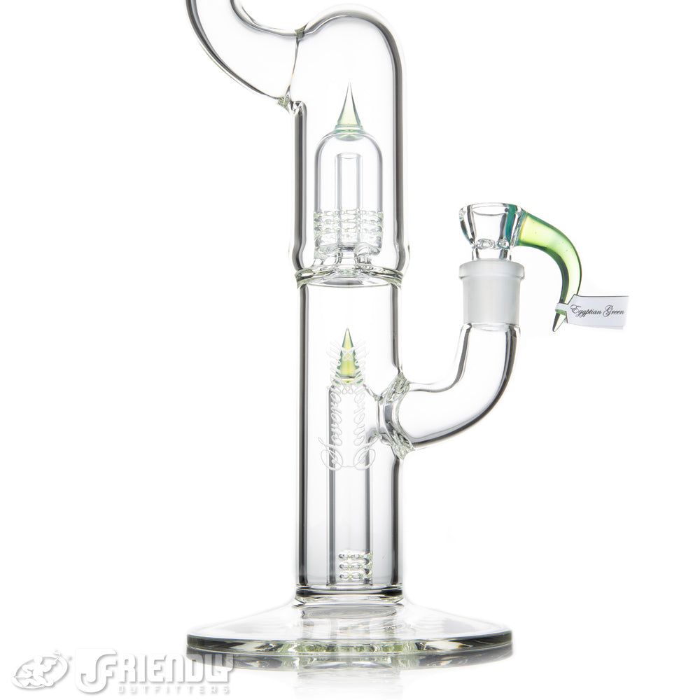 Sovereignty Glass Fixed 180 to Grid Dome Natty Neck w/ Egyptian Green Accent