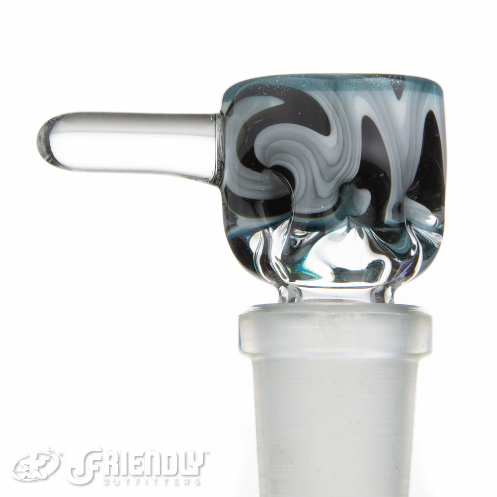 Liberty Glass 14mm Black and Grey Mutli Pinch Slide #60