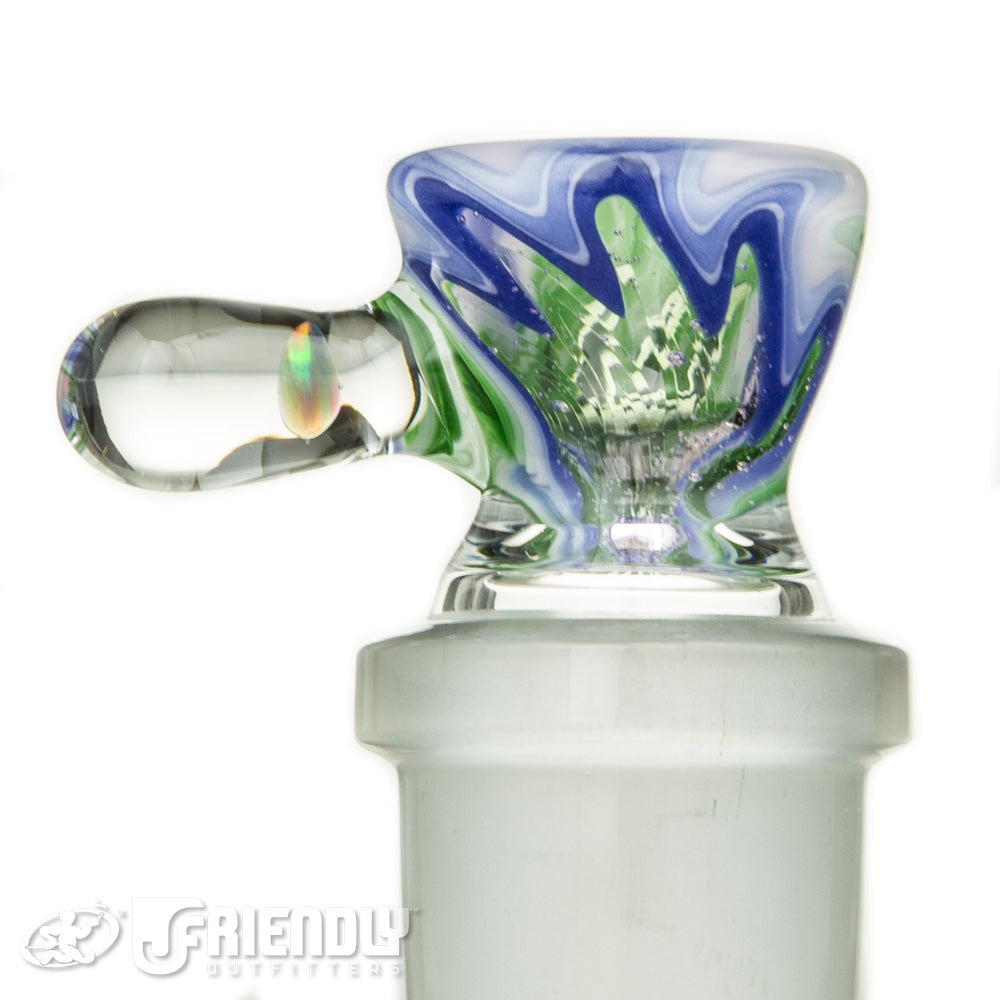Alex Schmalex 18mm Blue and White Martini Slide #23