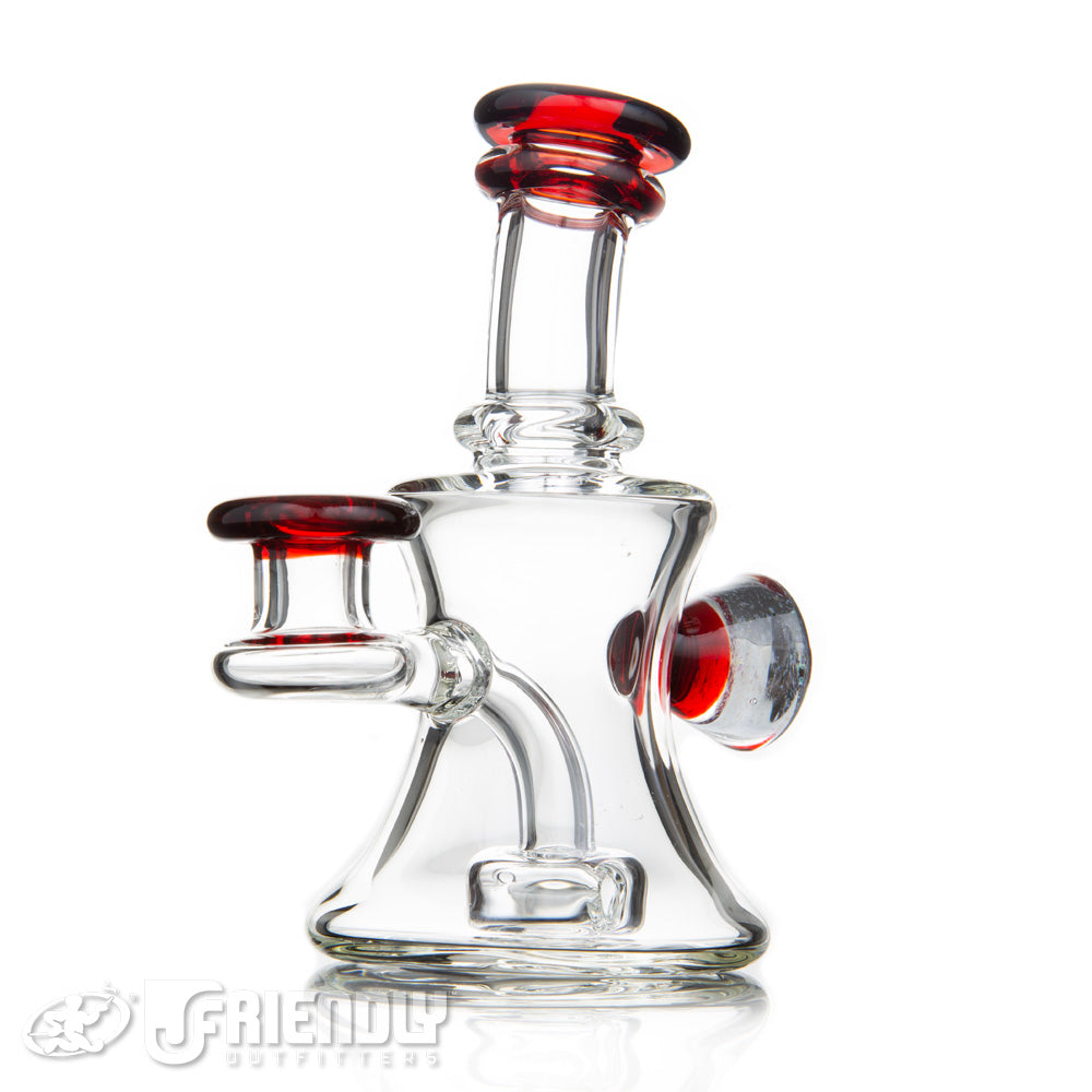 Busha Glass 10mm Multi Hole Rig - Red Accents | Oklahoma-Made | JFriendly