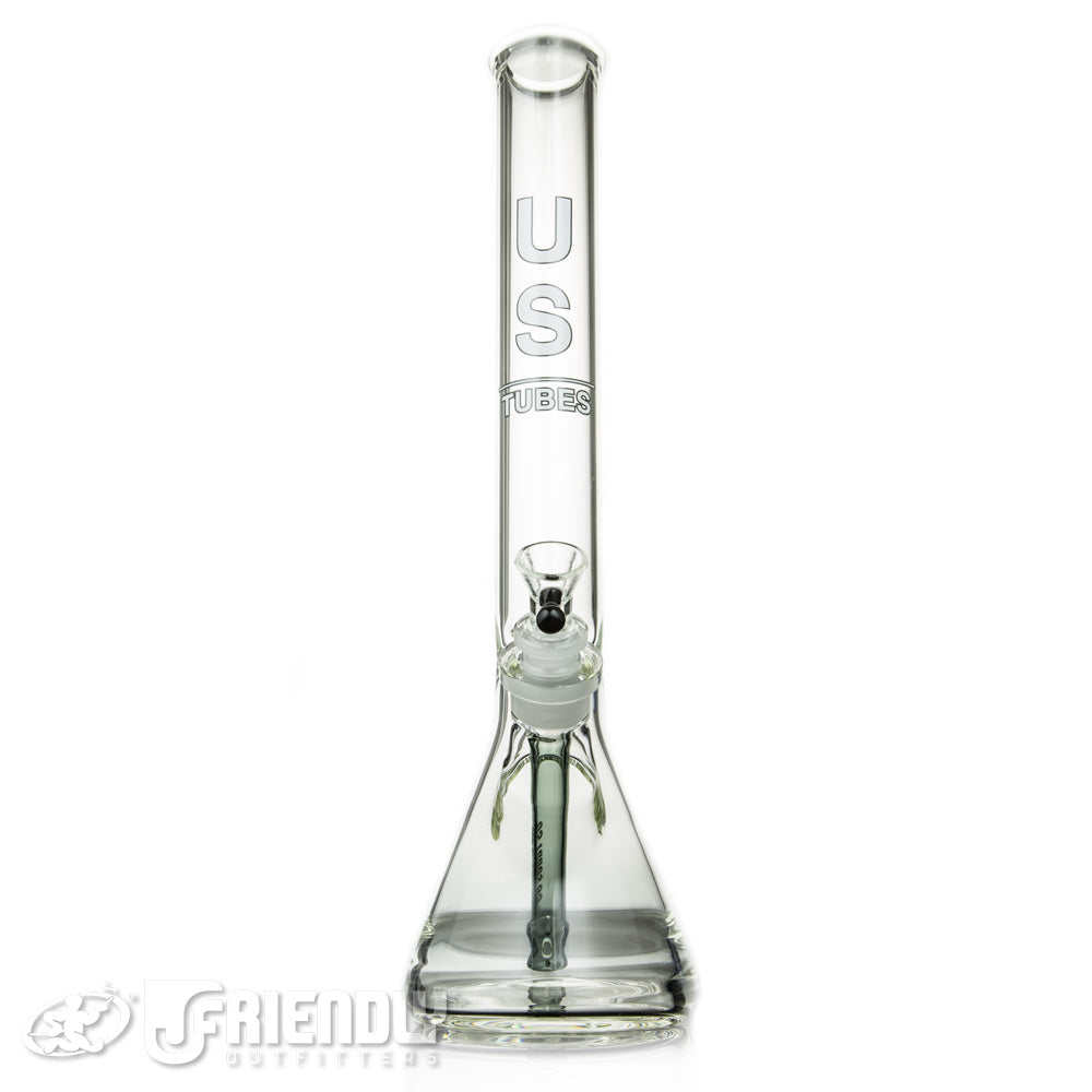 US Tubes 18" Beaker 55 w/Grey Accents and 24mm Joint