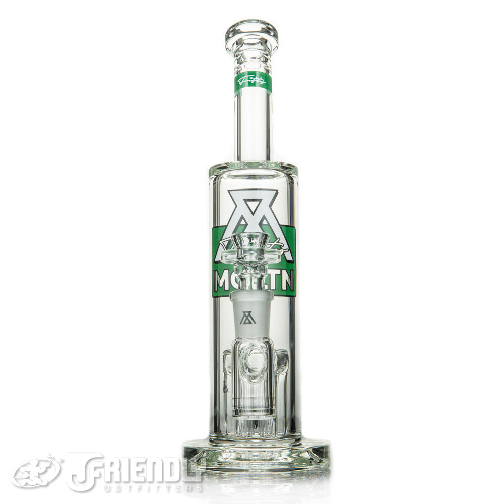 Moltn Glass 50 Tall Tree Bubbler w/Green Label
