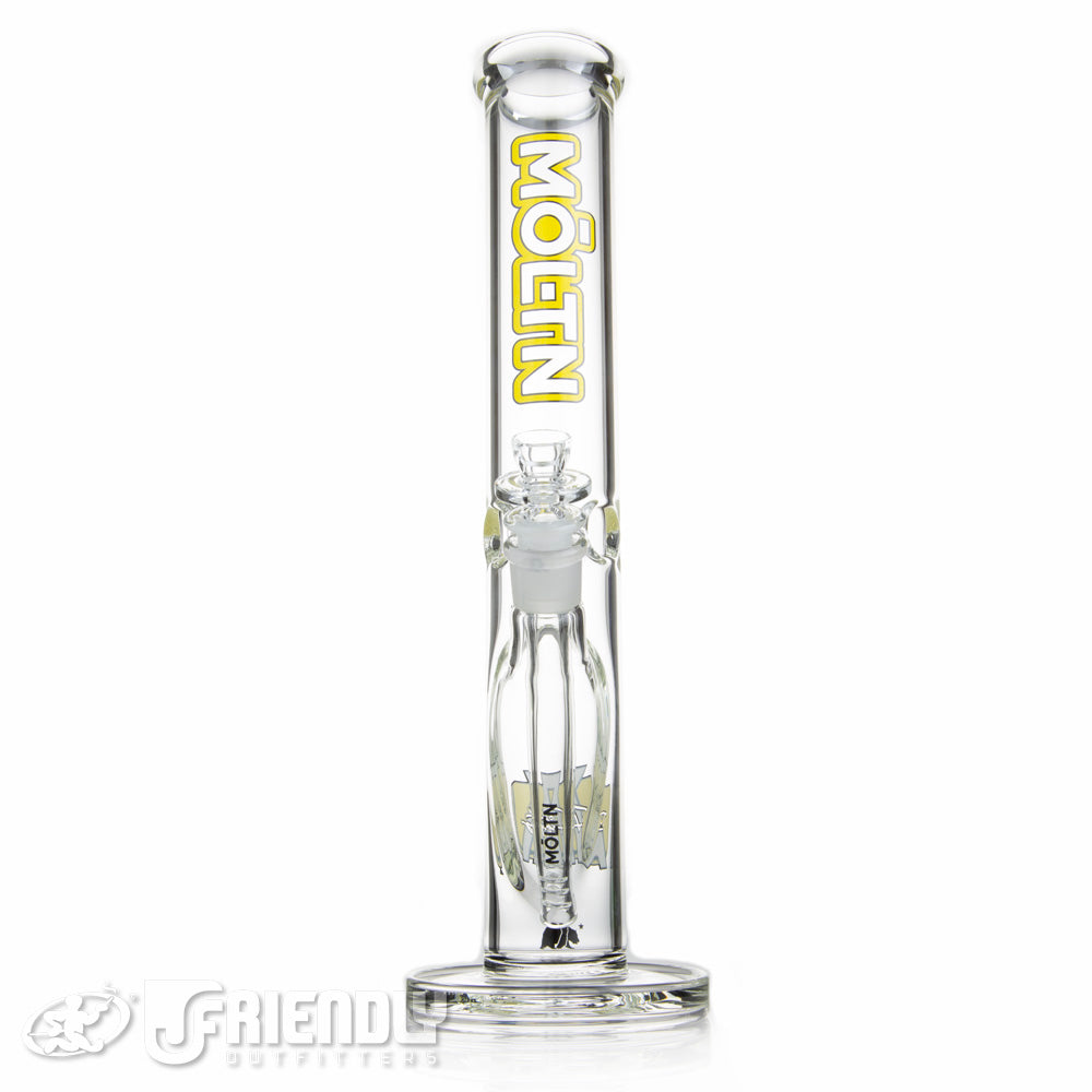 Moltn Glass 14" Straight Tube w/Yellow Label
