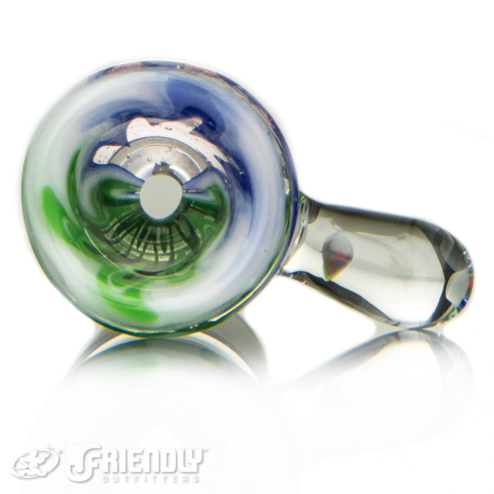 Alex Schmalex 18mm Blue and White Martini Slide #23