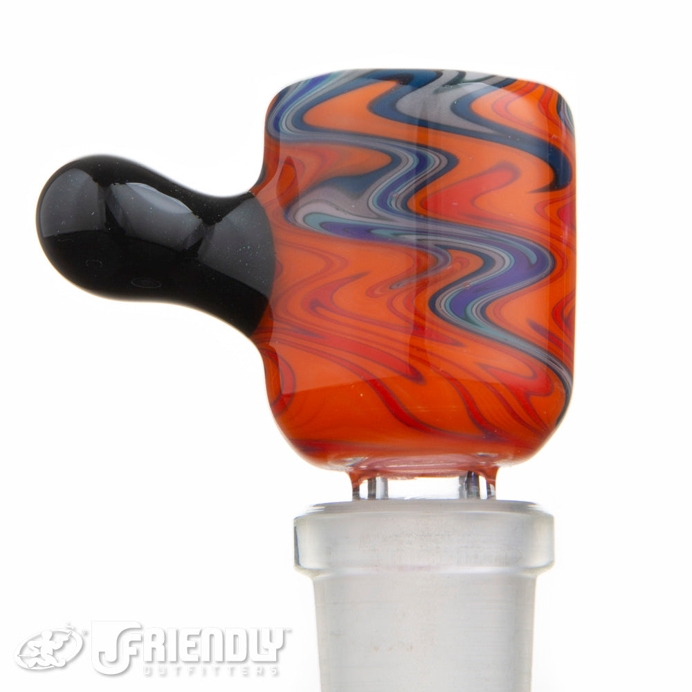Fat Bottom Glass 14mm Red and Blue ReWig Slide #7