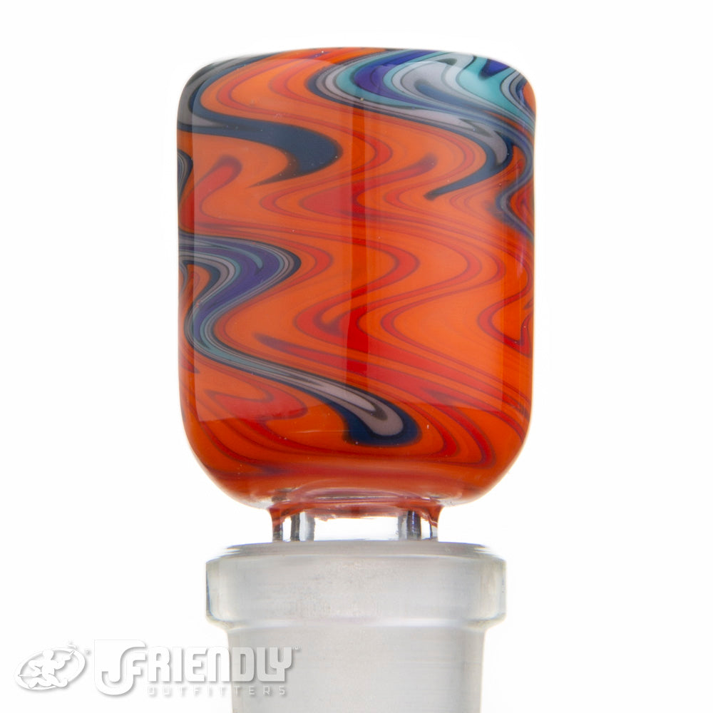 Fat Bottom Glass 14mm Red and Blue ReWig Slide #7