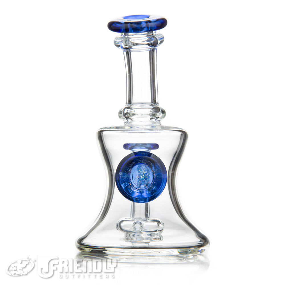Busha Glass 10mm Multi Hole Rig W/Blue Accents