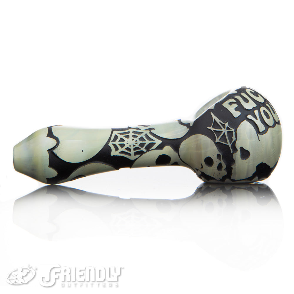 Liberty Glass "Fuck You" Skull Spoon