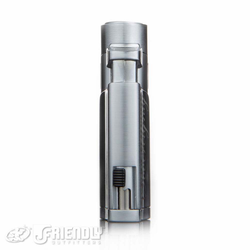 Sovereignty Glass/Vector Throne Torch Lighter in Silver Satin