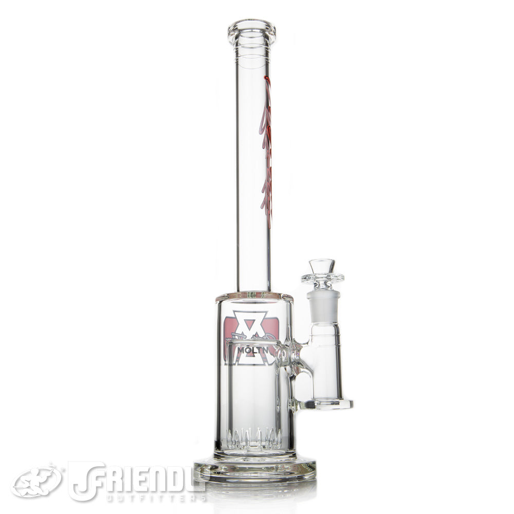 Moltn Glass 65 Short Body Tall Can Perc Tube w/Red Label