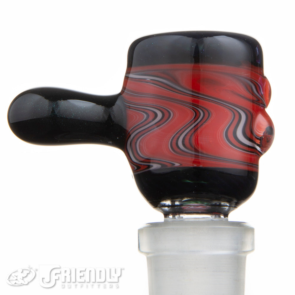 Fat Bottom Glass 14mm Red and Black Montage Slide #10