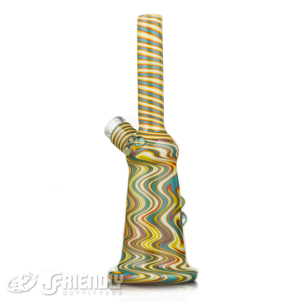 Suzewits Glass 10mm Fully Worked Yellow and Mint Minitube