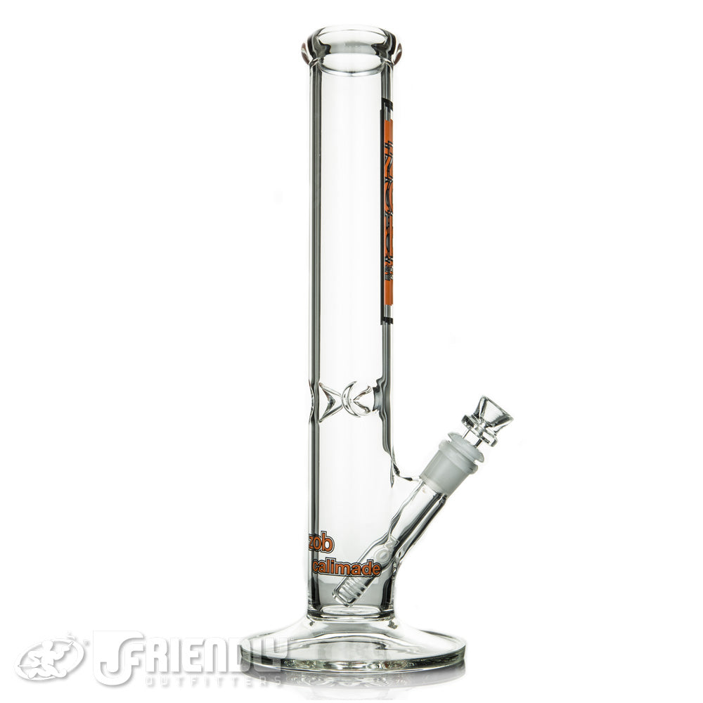 ZOB Glass 14" Straight Orange and Black Tube
