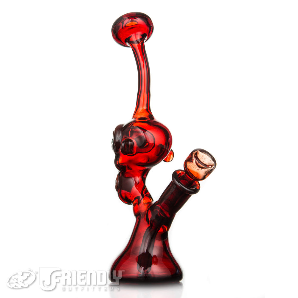 FatHead Glass 14mm Red Sculpted Face Rig