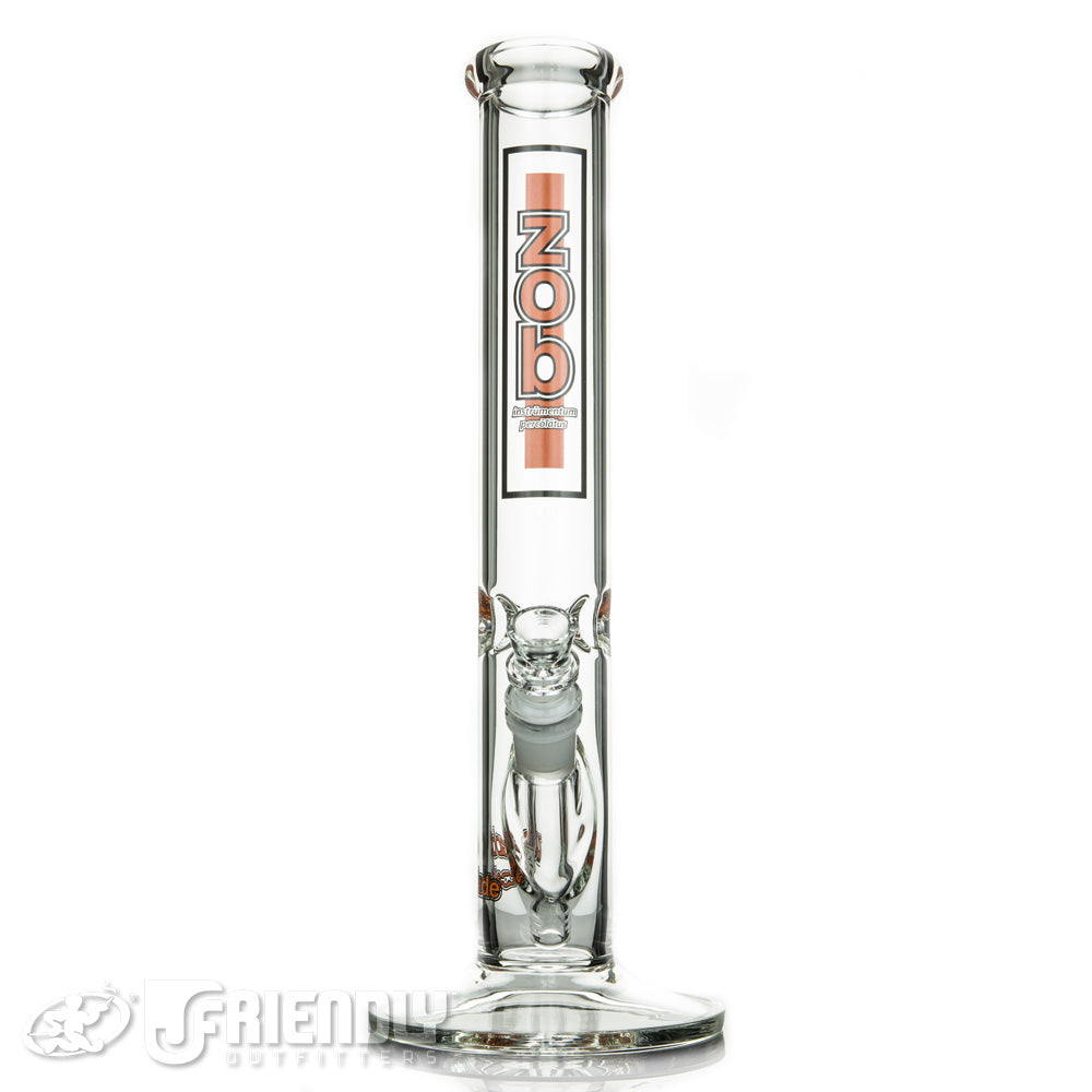ZOB Glass 14" Straight Orange and Black Tube