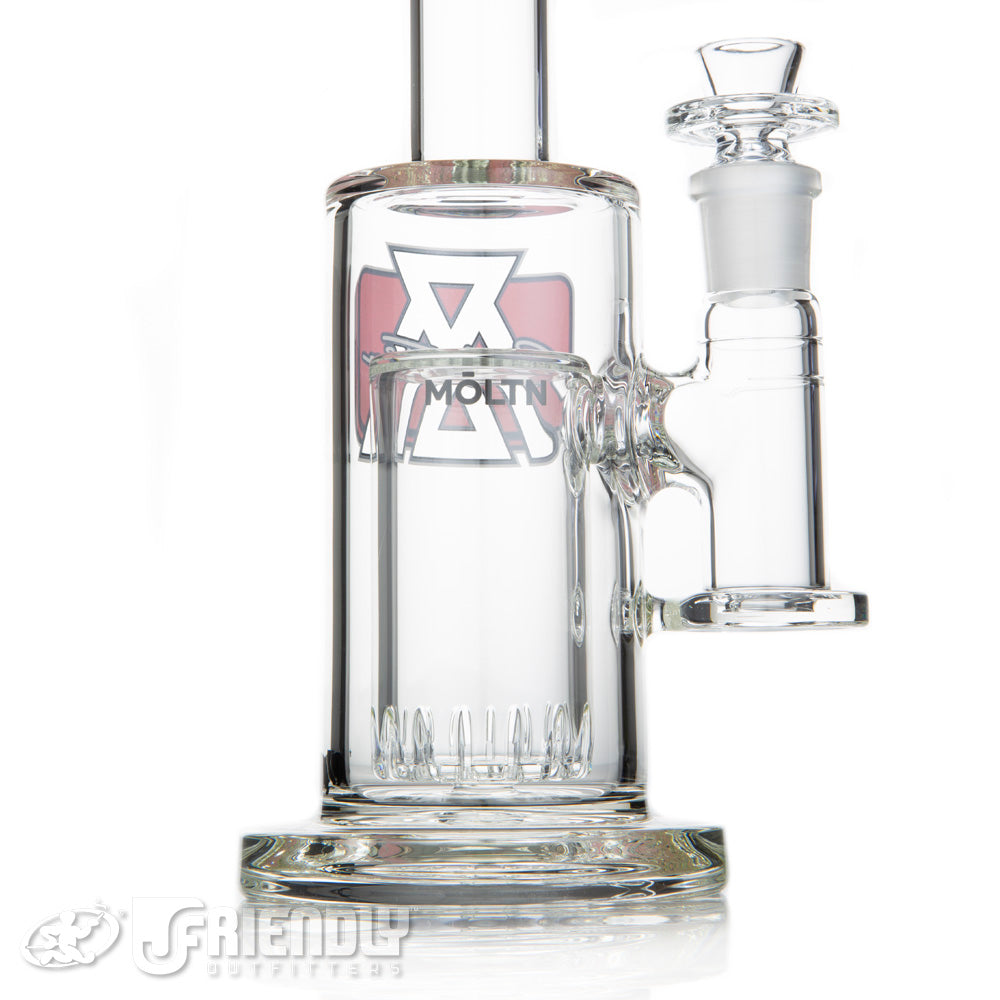 Moltn Glass 65 Short Body Tall Can Perc Tube w/Red Label