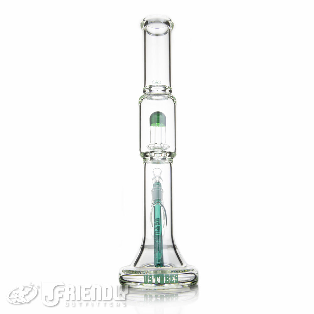 US Tubes Hybrid 55 w/Spiral Green Cap and Green Downstem