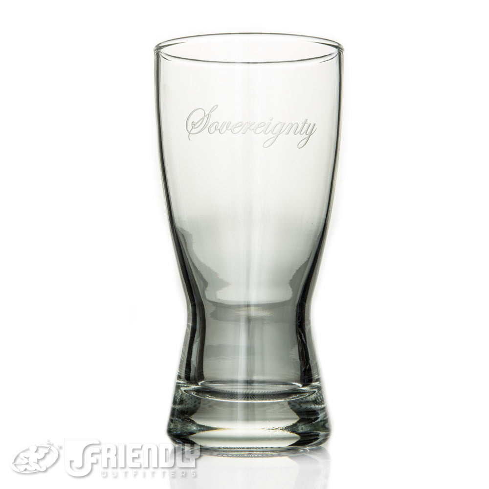 Sovereignty Glass Pilsner Glass #2 w/ Wavy Art