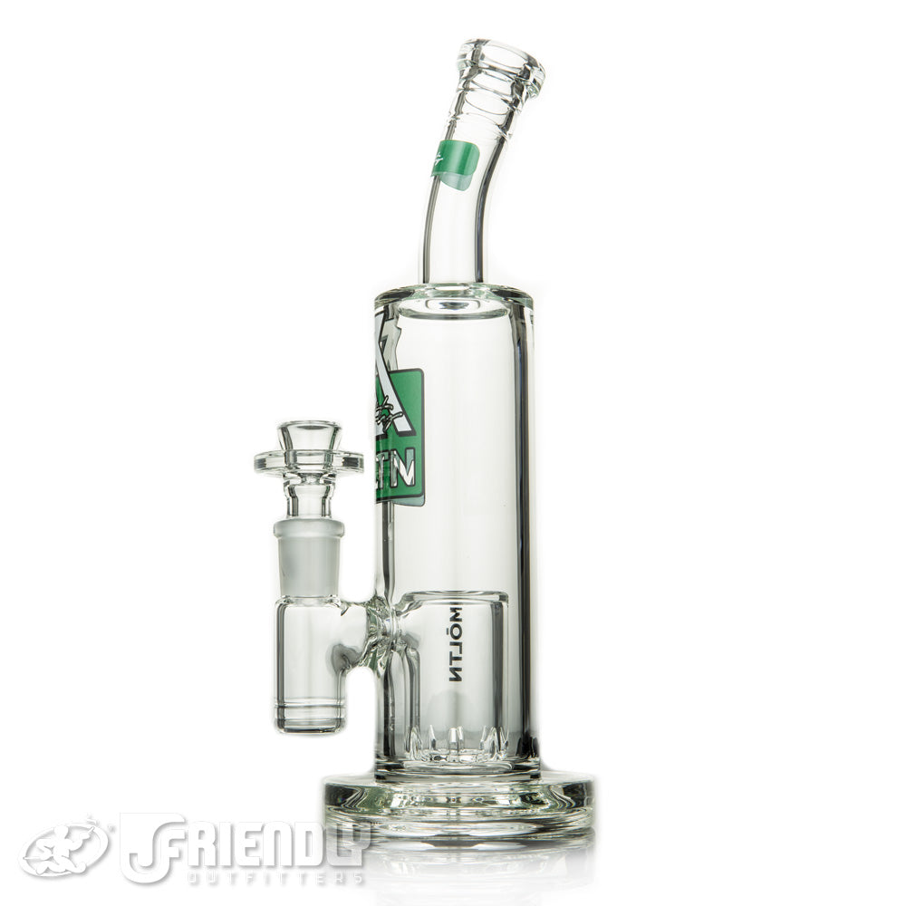 Moltn Glass 50 Tall Can Bubbler w/Green Label