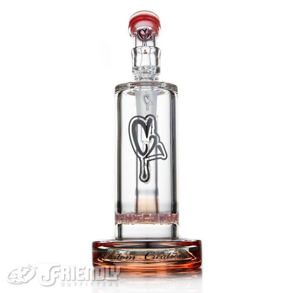 C2 Custom Creations Single Ratchet Bubbler w/Red Lips and CFL Reactive Perc