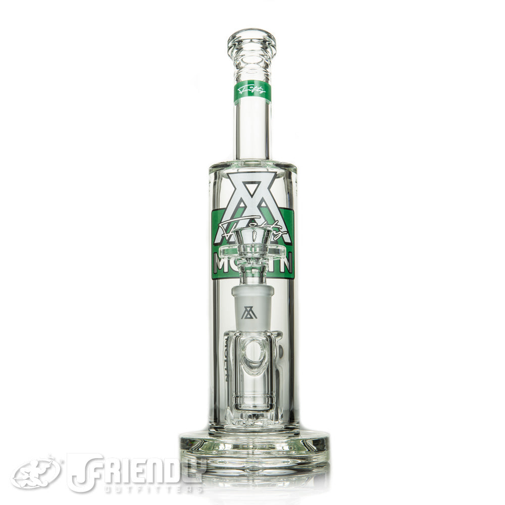 Moltn Glass 50 Tall Can Bubbler w/Green Label