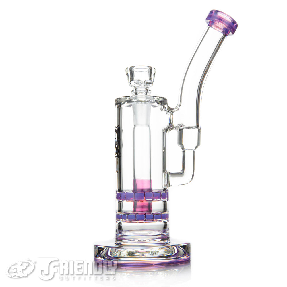 C2 Custom Creations 50mm Double Ratchet Bubbler w/Purple Accents