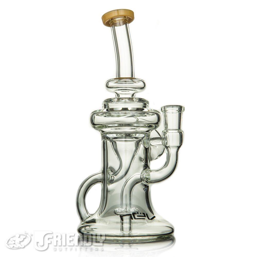 Nev Glass 14mm Full Can Recycler w/Tan Lips
