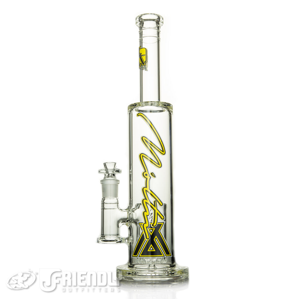 Moltn Glass 65 Tall Can Tube w/Yellow Label