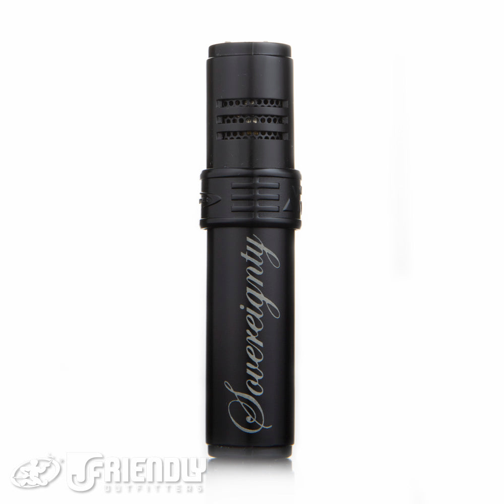 Sovereignty Glass/Vector Robusto Torch Lighter in Black