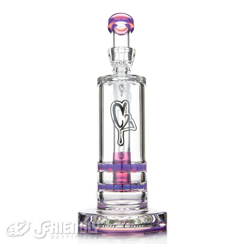 C2 Custom Creations 50mm Double Ratchet Bubbler w/Purple Accents