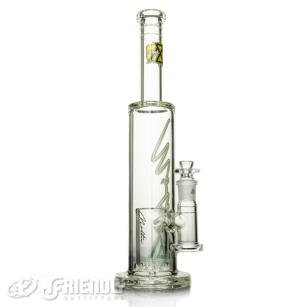 Moltn Glass 65 Tall Can Tube w/Yellow Label