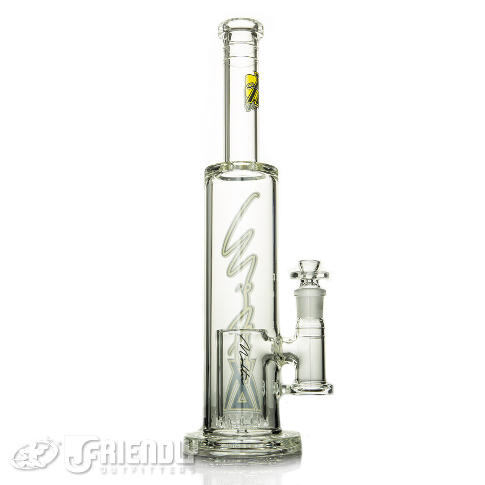 Moltn Glass 65 Tall Can Tube w/Yellow Label