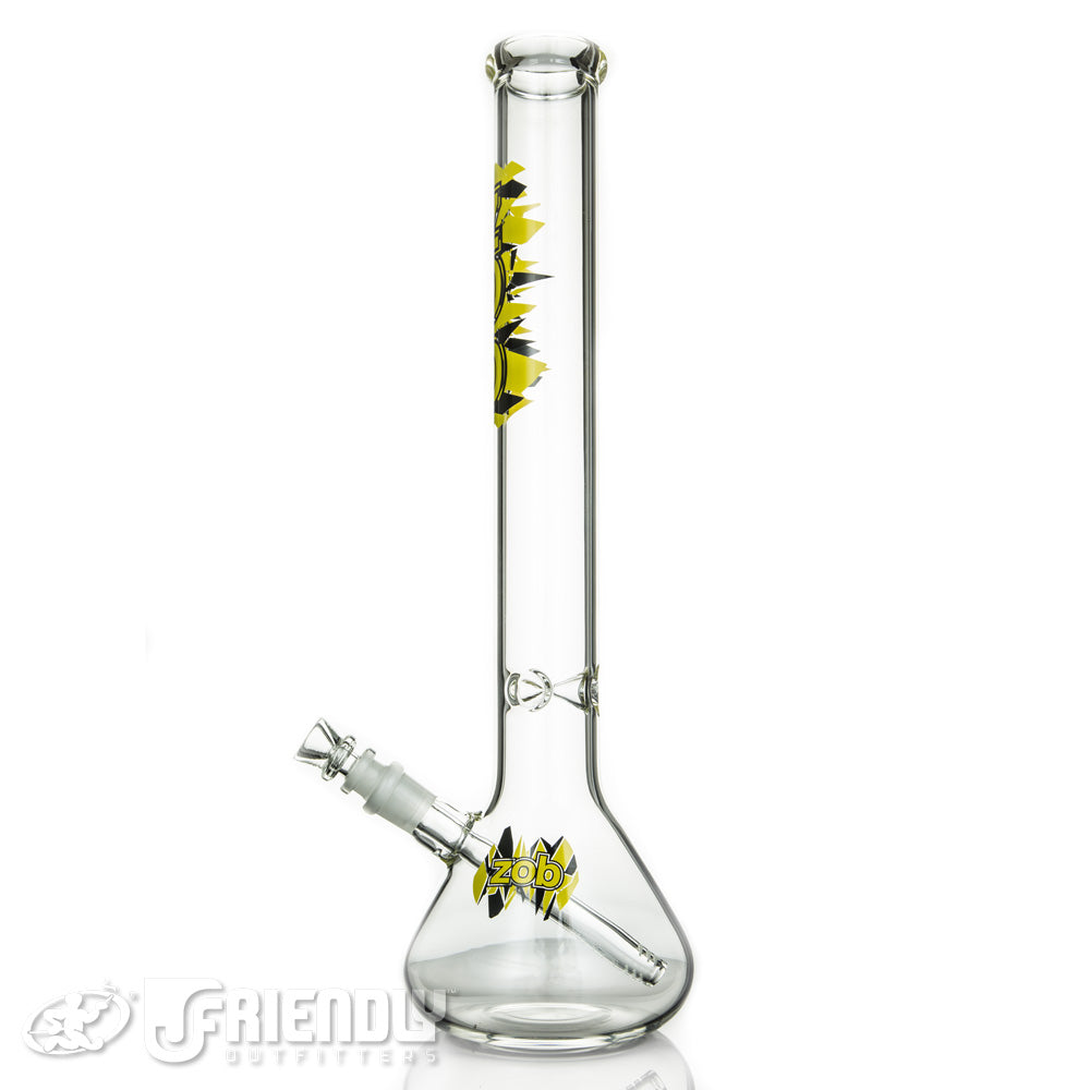ZOB Glass 18" Beaker w/Yellow and Black Label