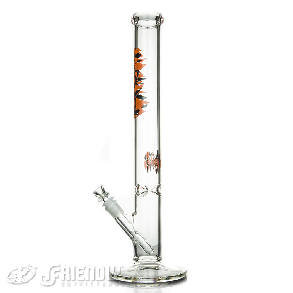 ZOB Glass 18" Orange and Black Straight Tube