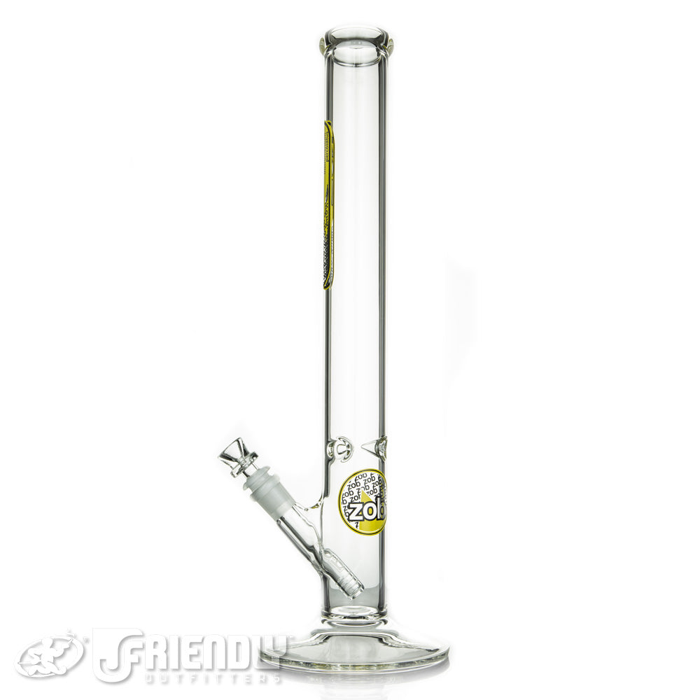 ZOB Glass 18" Straight Tube w/Yellow and Black Label
