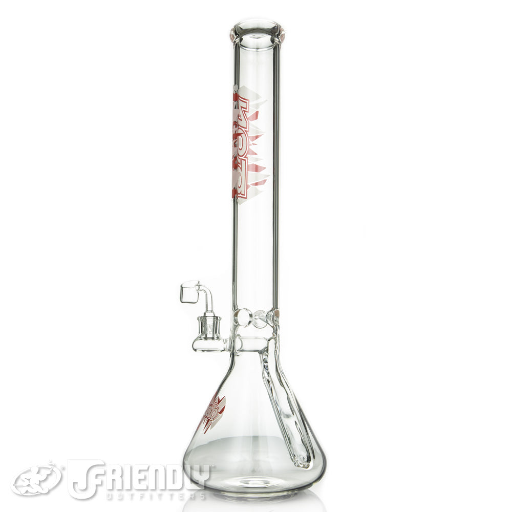 ZOB Glass 14mm El Chapo Beaker w/Red and White Label