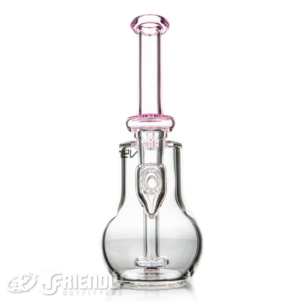 Nev Glass Hour Glass Shower Head Bubbler w/Pink Mouth Piece