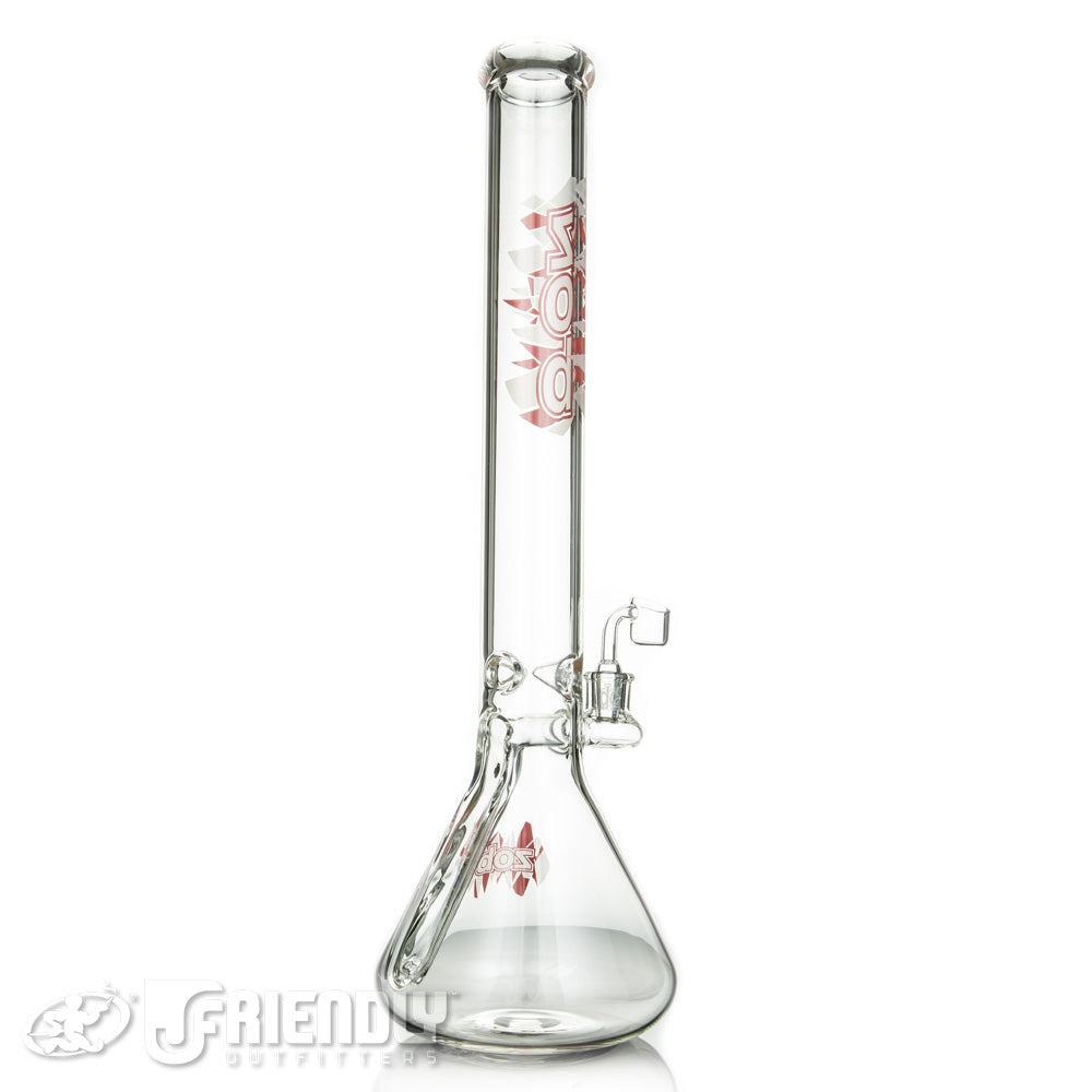 ZOB Glass 14mm El Chapo Beaker w/Red and White Label
