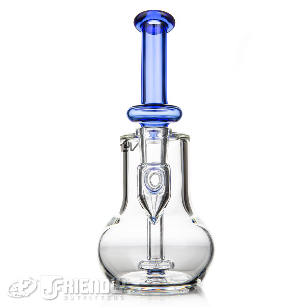 Nev Glass Hour Glass Shower Head Bubbler w/Electric Blue Mouth Piece