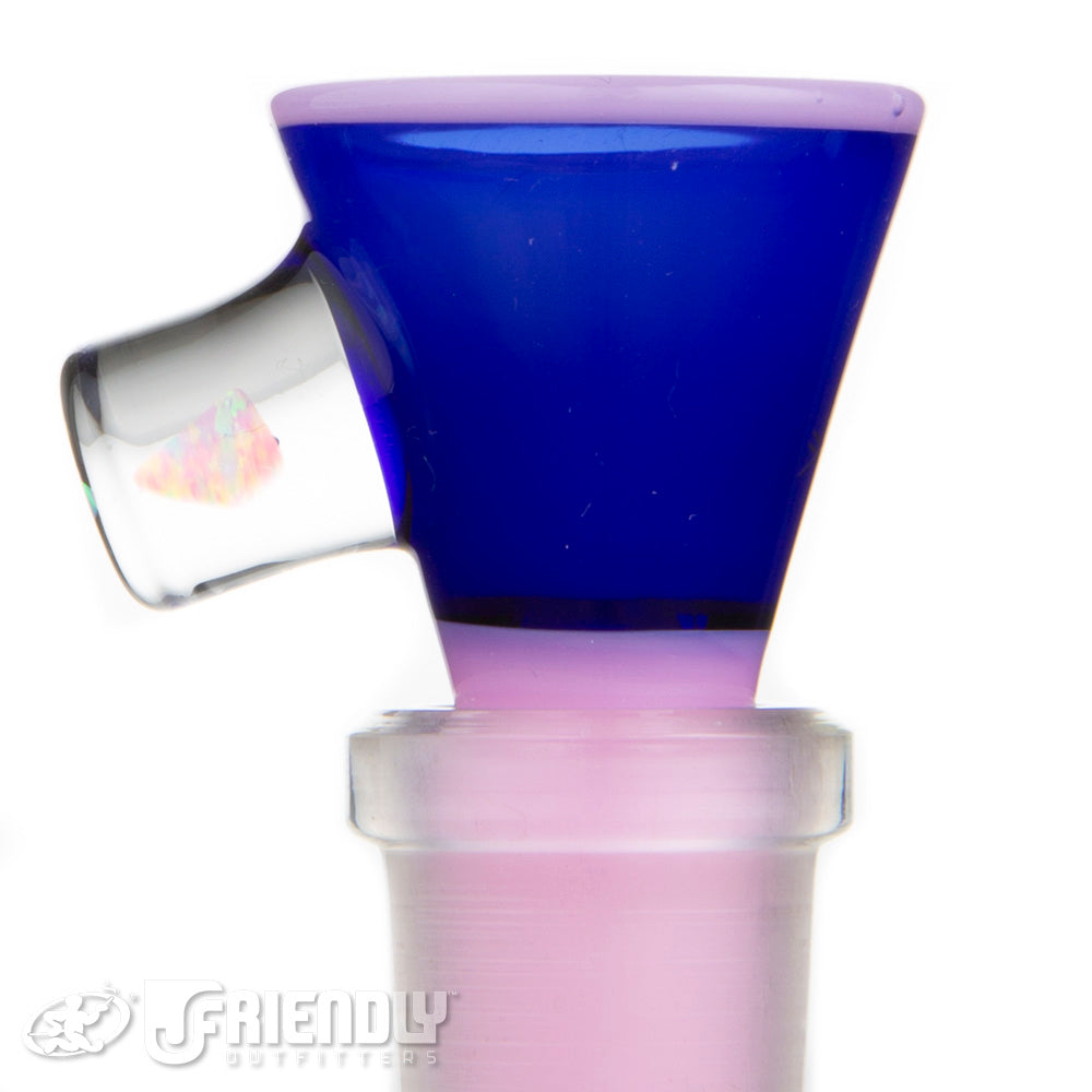 Amar Glass 14mm Pink and Blue Martini Slide