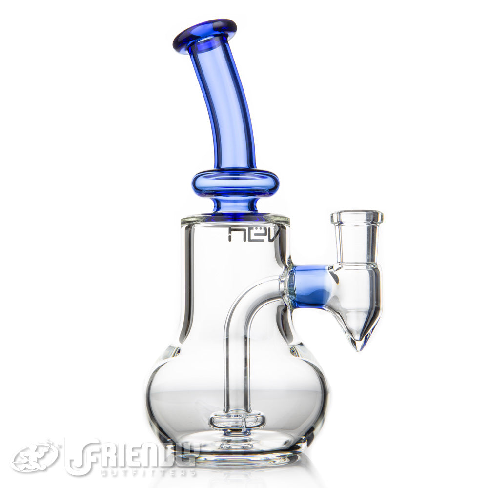 Nev Glass Hour Glass Shower Head Bubbler w/Electric Blue Mouth Piece