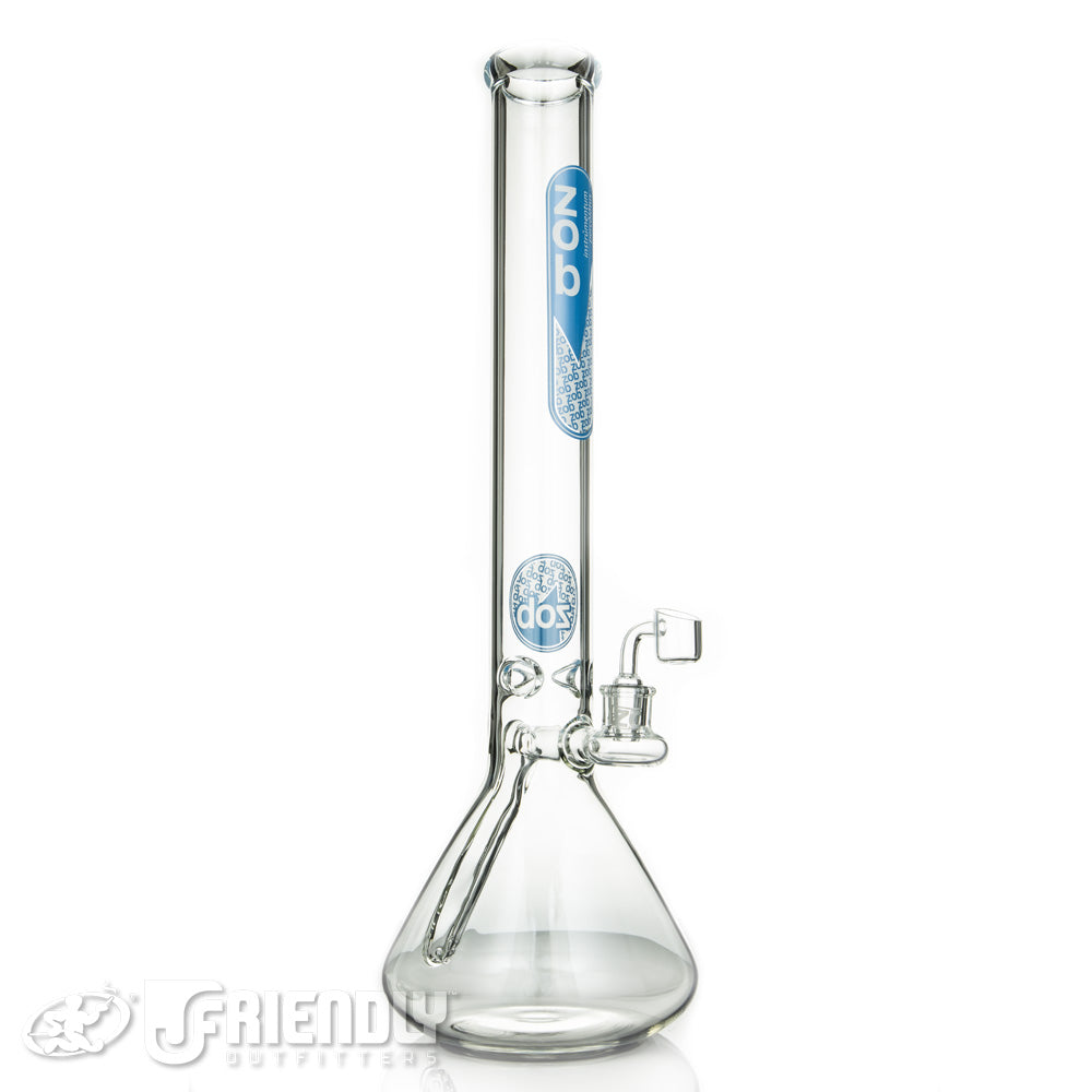 ZOB Glass 14mm El Chapo Beaker w/Blue and White Label