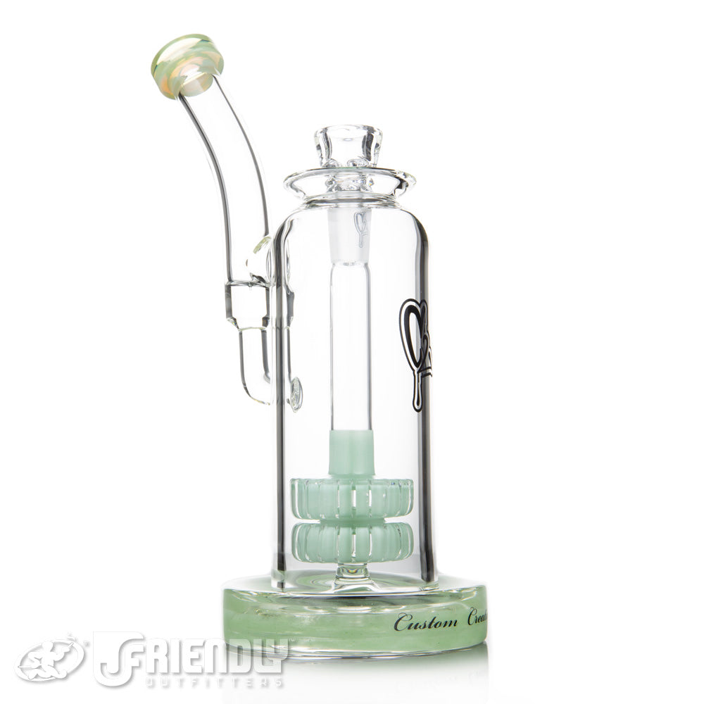 C2 Custom Creations 65mm Fat Double Shower Head Bubbler w/Lime Accents