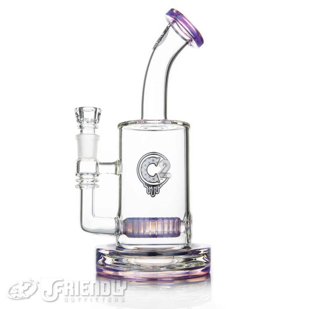 C2 Custom Creations 80mm Can Bent Neck w/Circle Disc Perc and Purple Accents and Perc