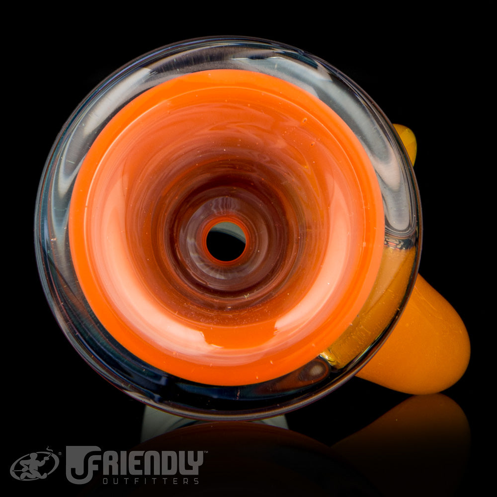 Crux Glass 18mm Orange and Blue Slide w/Horns