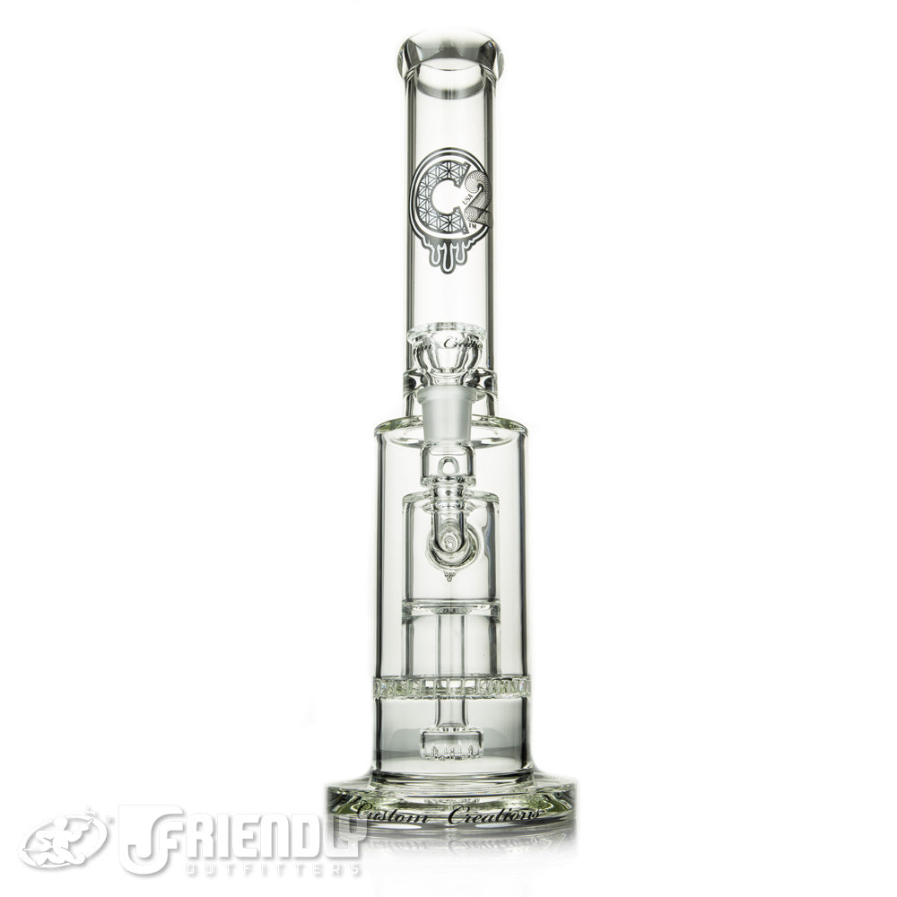 C2 Custom Creations 17" Showerhead to Ratchet Tube w/ Black & White Logo