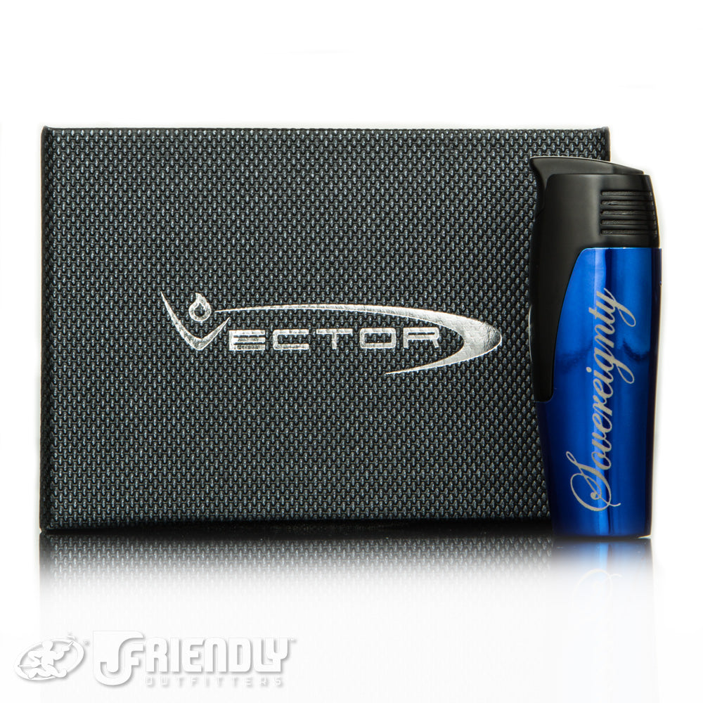 Sovereignty Glass x Vector Coup Blue Torch Lighter