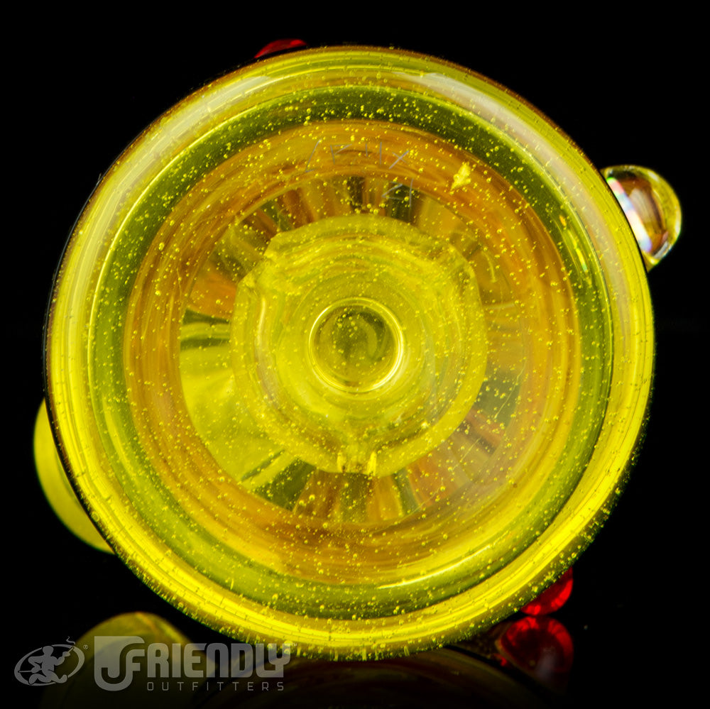 Crux Glass 10mm Yellow Minitube w/Horns and Showerhead Perc